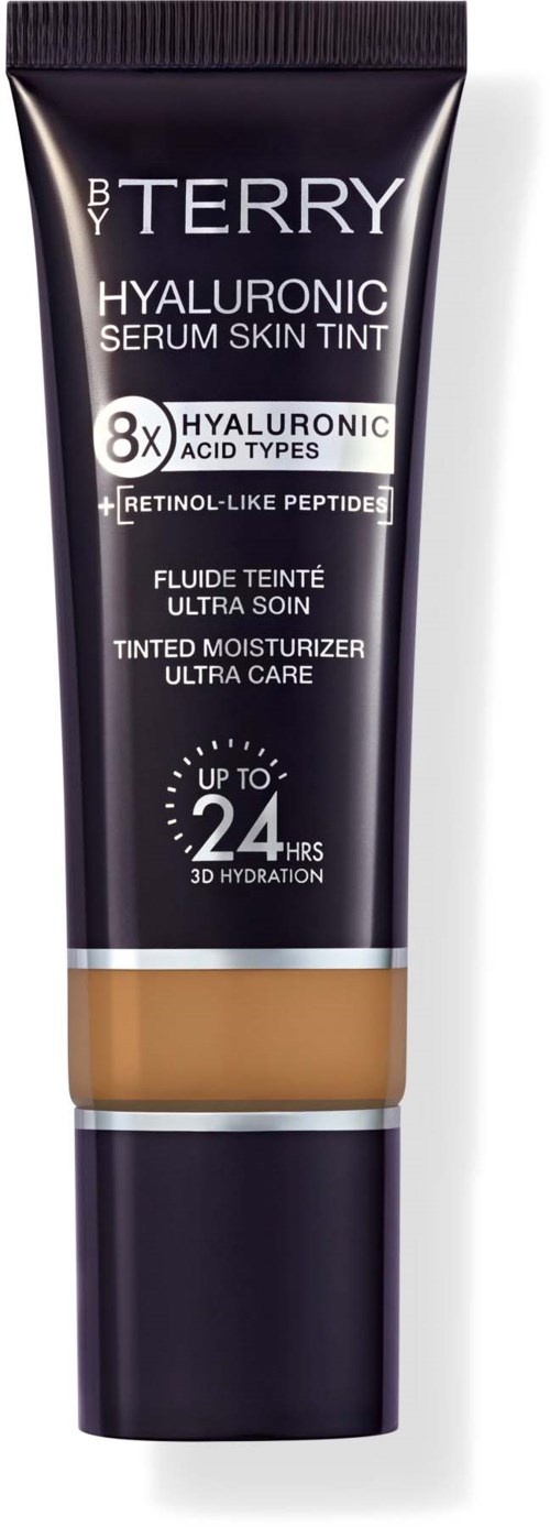 Tube of BY TERRY Hyaluronic Serum Skin Tint in a sleek black and beige packaging.