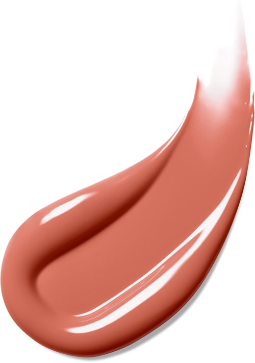 En klatt med rosa-beige sminke med glatt og skinnende tekstur.