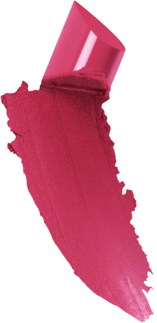 Ett läppstiftsmärke i ljusrosa färg med ett glansigt rör ovanför. Märket är smutsigt och visar läpparnas form.