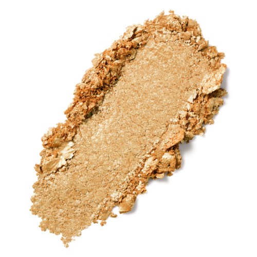 En ødelagt, knust beige kosmetikkpudder-compact eller presset pudder.