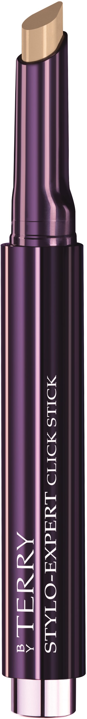 En lila läppstift med tydlig spets, märkt 'Terry Style Expert Click Stick', stående vertikalt.
