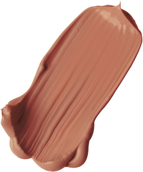 Ett krämigt, brunt, långsträckt föremål med slät yta, möjligen choklad eller ett smältat snacks.