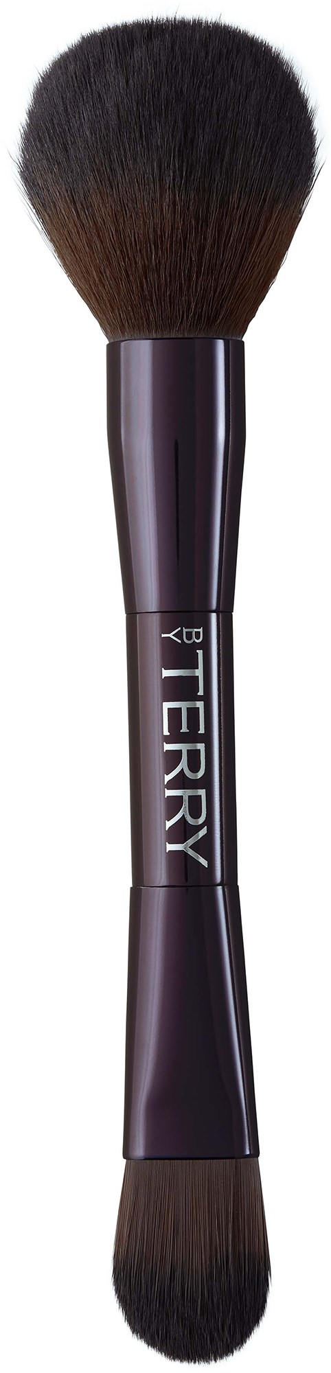 A double-ended makeup brush with dense, fluffy bristles and the brand name "TERRY" on the handle.