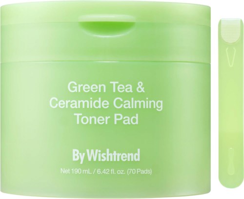 By Wishtrend Green Tea & Ceramide Calming Toner Pad 190 ml