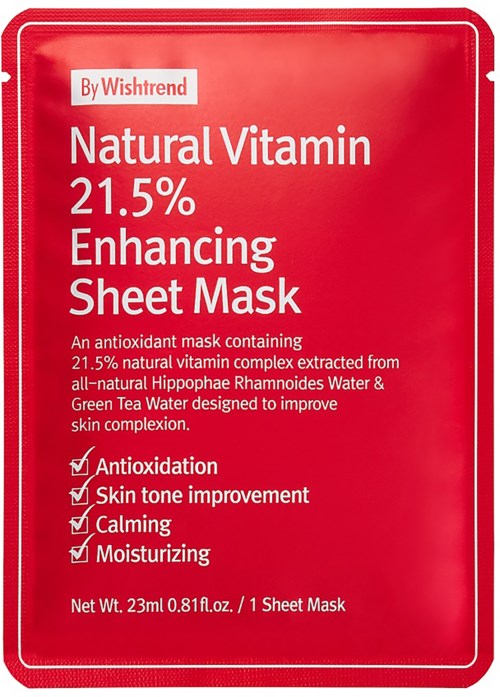 By Wishtrend Natural Vitamin 21.5% Enhancing Sheet Mask