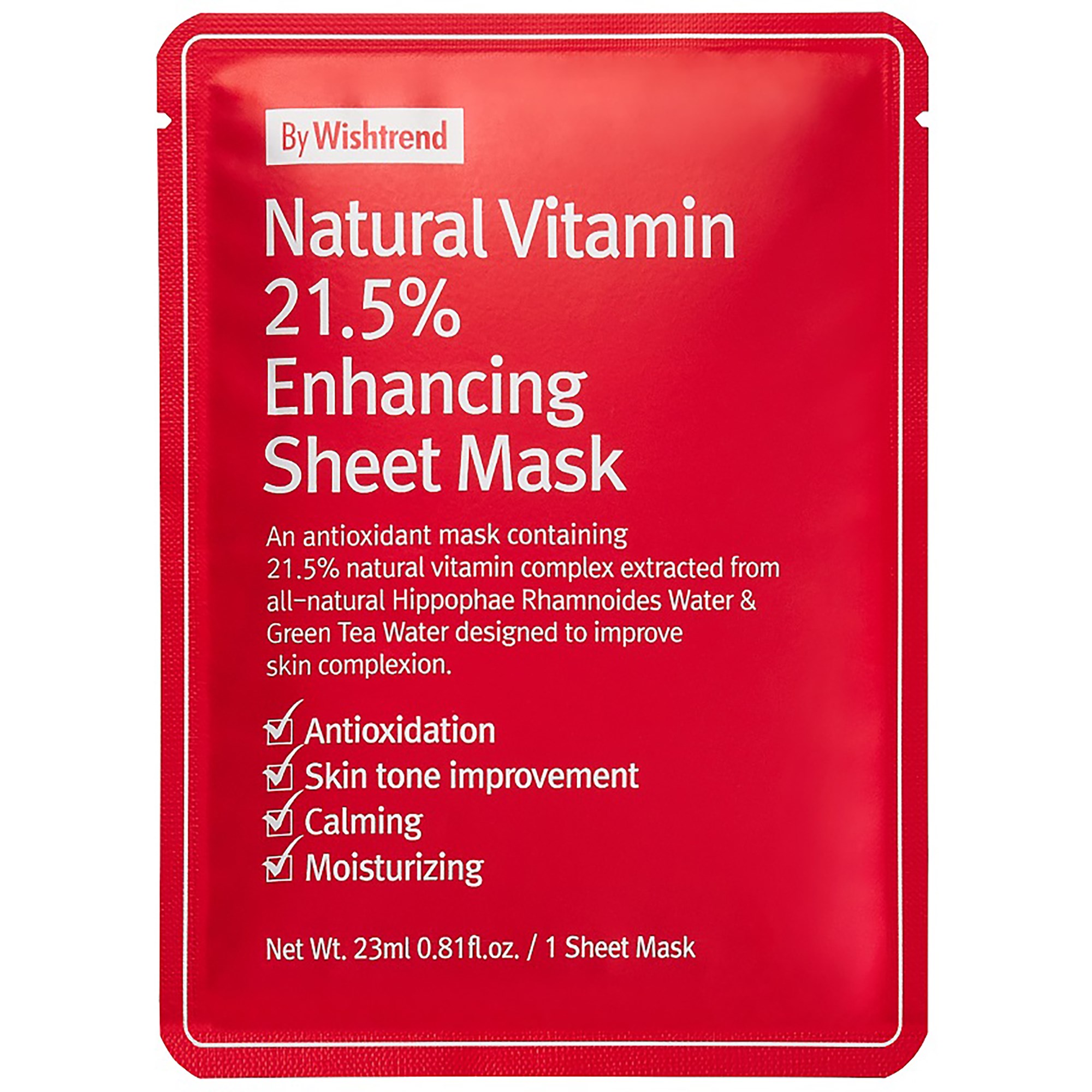 Bilde av By Wishtrend Natural Vitamin 21.5% Enhancing Sheet Mask