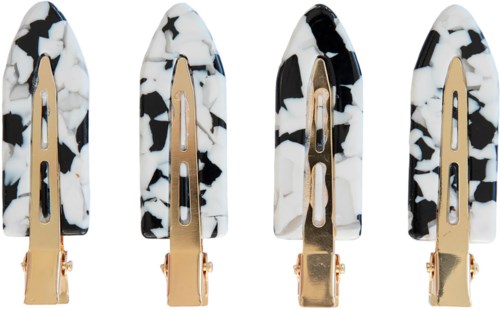ByBarb 4-Set Of Make Up Clips Black and White