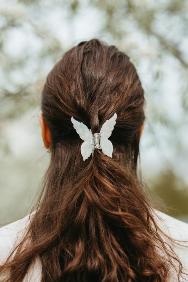 ByBarb Hair Claw Butterfly White