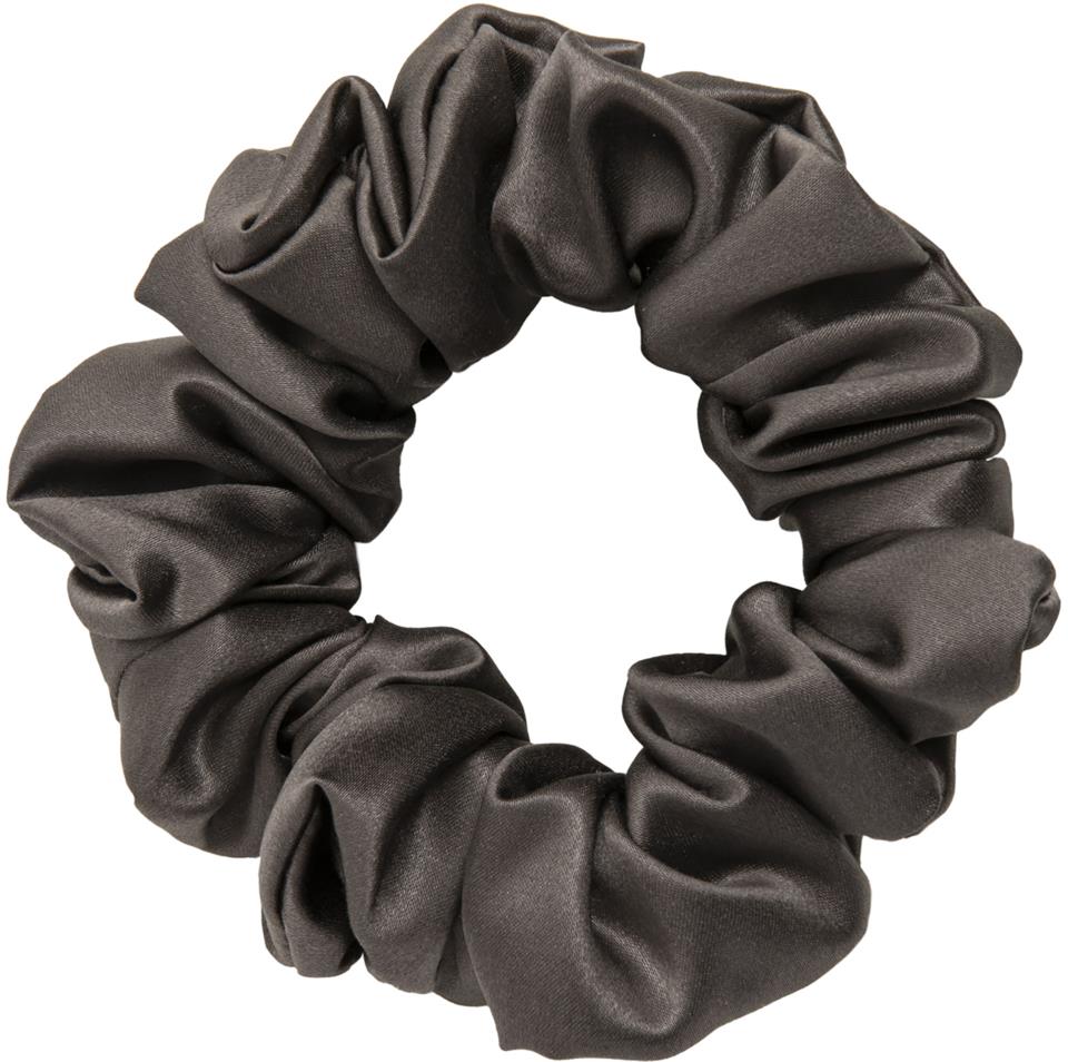 SILK SCRUNCHIE DARK GREY SILK SCRUNCHIE DARK GREY