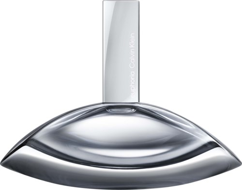 Parfümflasche mit elegantem silbernem Verschluss und glänzendem, geschwungenem Glas.