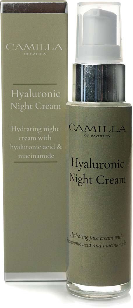 Ночной крем для лица Camilla of Sweden Hyaluronic Night Cream, с гиалуроновой кислотой и ниацинамидом, 60 мл