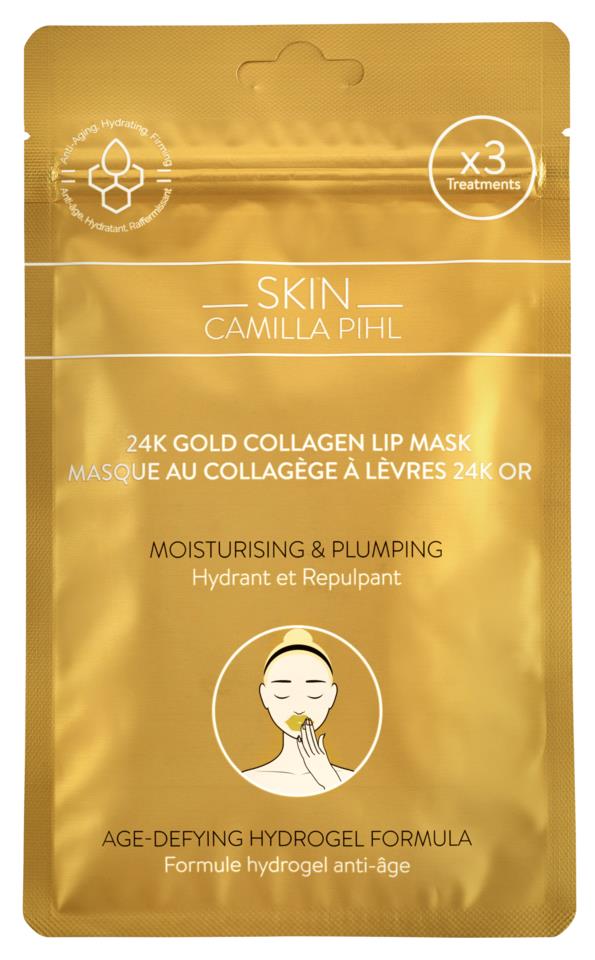 Camilla Pihl Cosmetics Skin 24K Gold Collagen Lip Mask 3x2 g