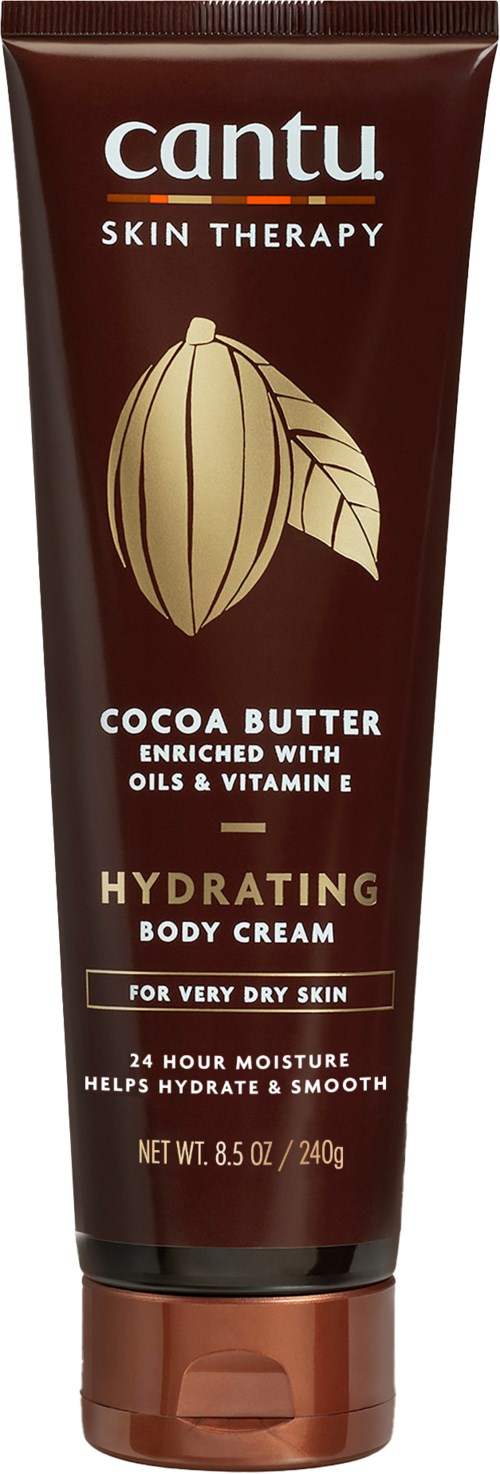 Cantu cocoa butter body cream for very dry skin, hydrates, enriched with oils and vitamin E, 8.5 oz.
