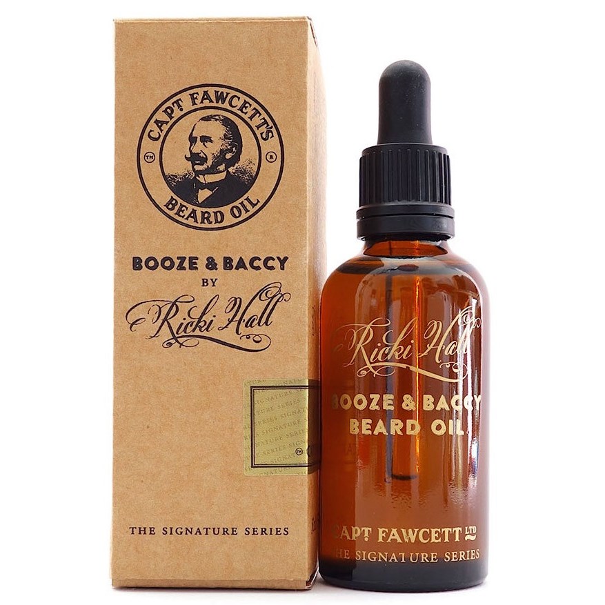 Captain Fawcett Beard Oil Ricky Hall's Booze & Baccy 50 ml billede