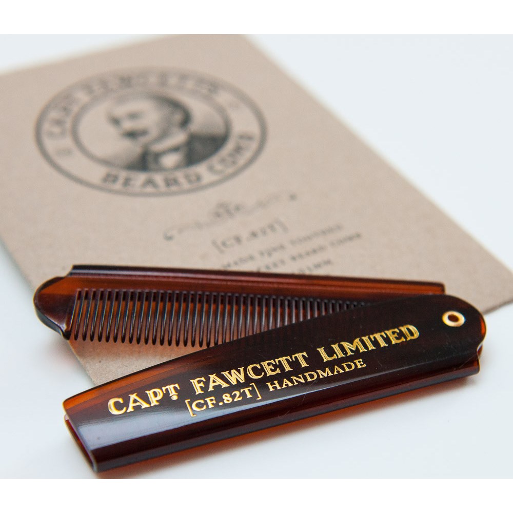 Läs mer om Captain Fawcett Folding Pocket Beard Comb