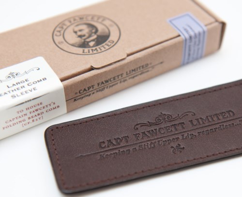Captain Fawcett Leather Case for Folding Beard Comb