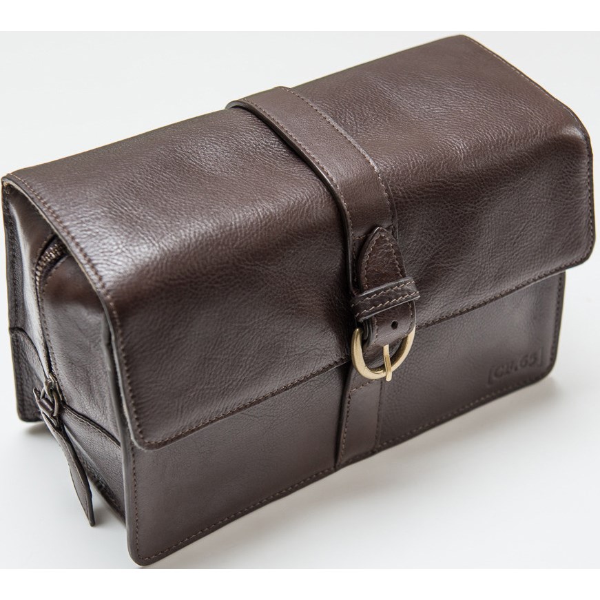 Captain Fawcett Leather Wash Bag