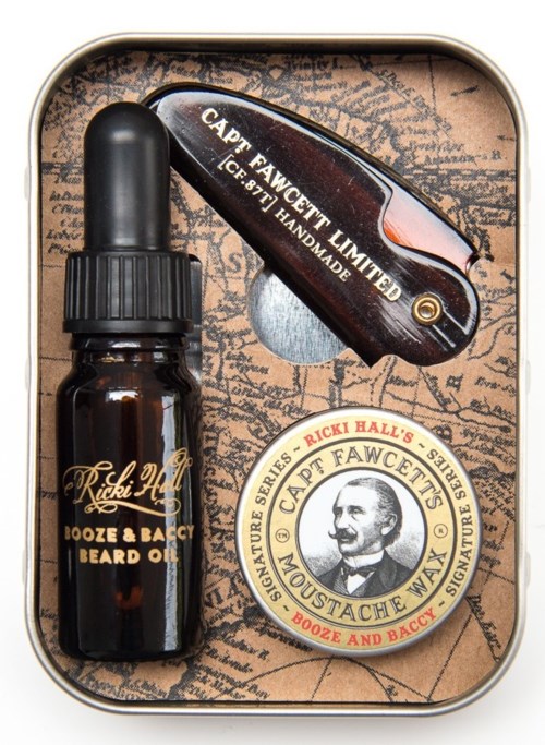 Captain Fawcett Ricki Hall's Booze & Baccy Grooming Survival Kit