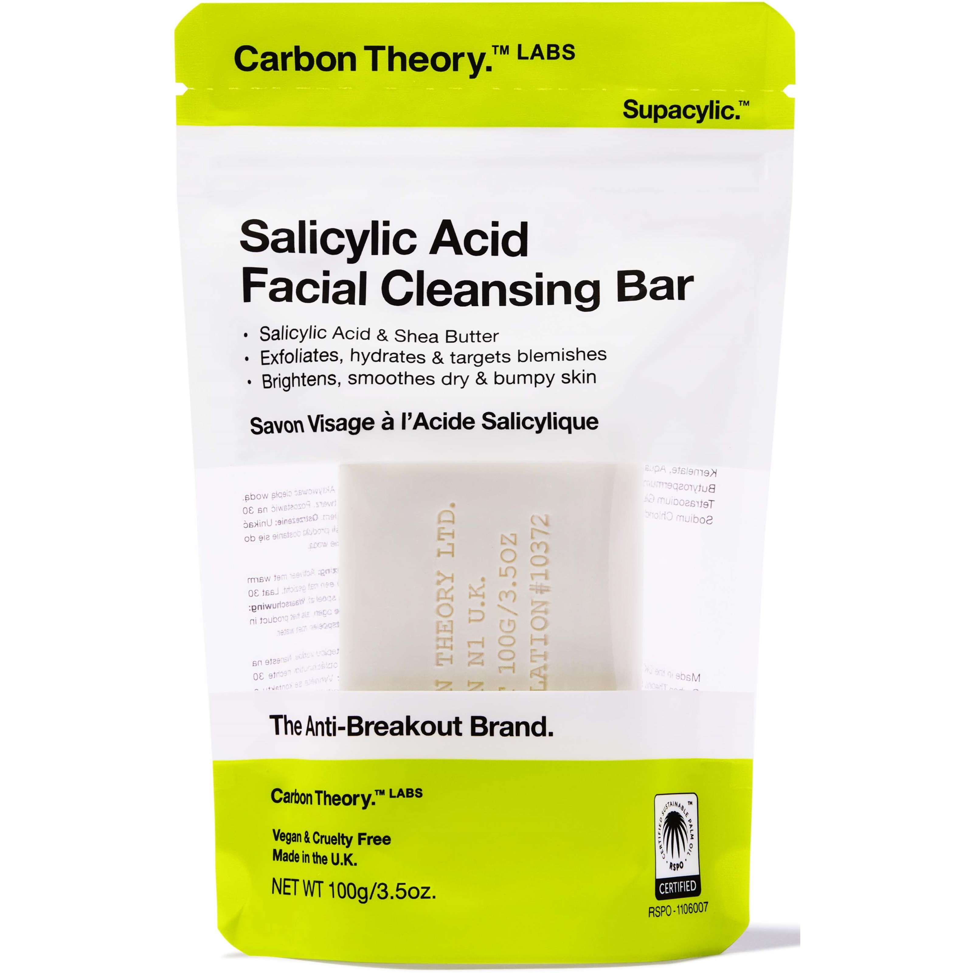 Carbon Theory Supacylic Salicylic Acid Facial Cleansing Bar 100 g