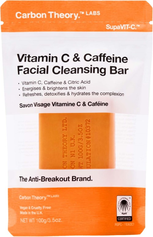 Carbon Theory SupaVit-C Vitamin C & Caffeine Facial Cleansing Bar 100 g