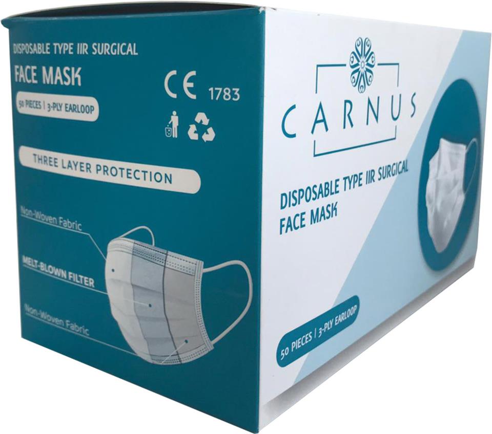 Carnus IIR Disposable Face Mask, 50 pcs