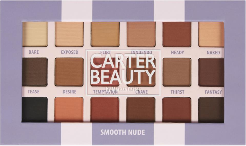 Carter Beauty Cosmetics Smooth Nude 18-Shade Eyeshadow Palette 