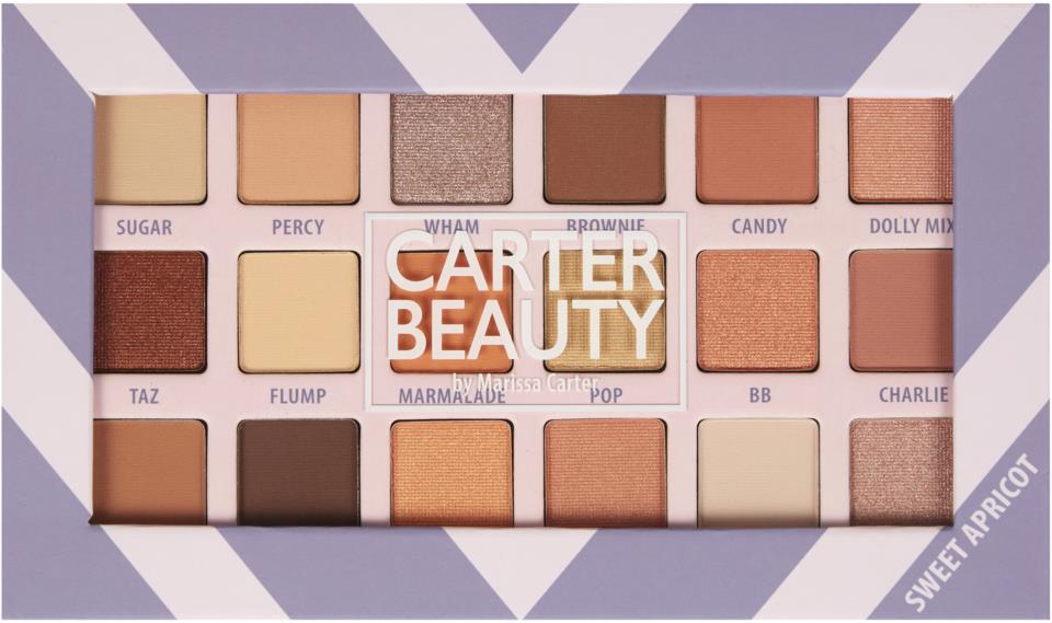 Carter Beauty Cosmetics Sweet Apricot 18-Shade Eyeshadow Palette 