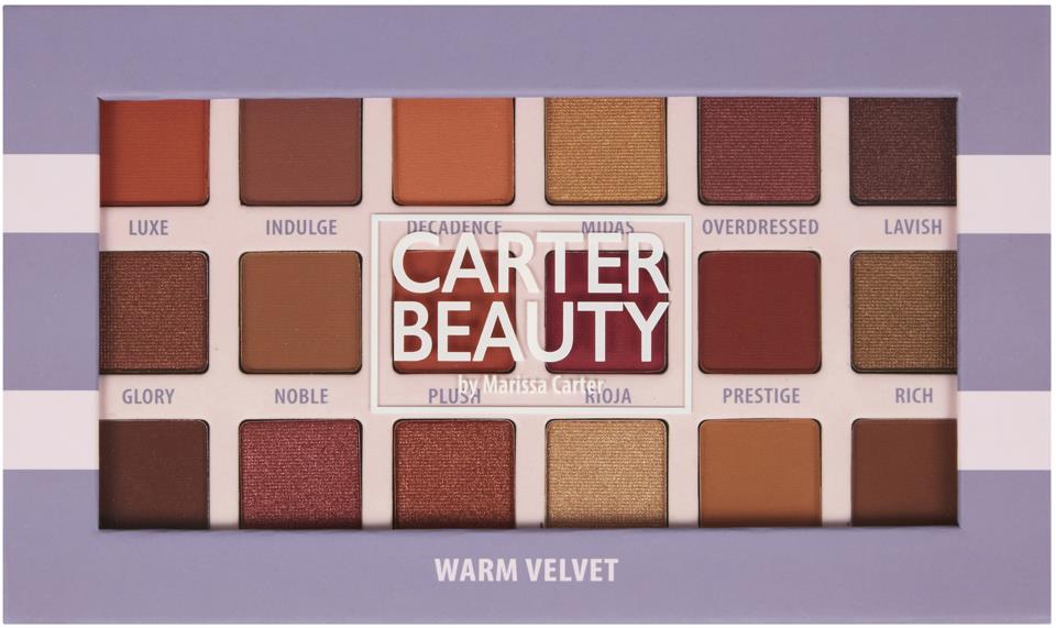 Carter Beauty Cosmetics Warm Velvet 18-Shade Eyeshadow Palette 