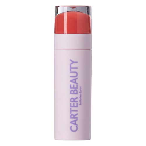 En vit flaska med röd munstycke märkt 'CARTER BEAUTY' och 'ALL IN ONE'.