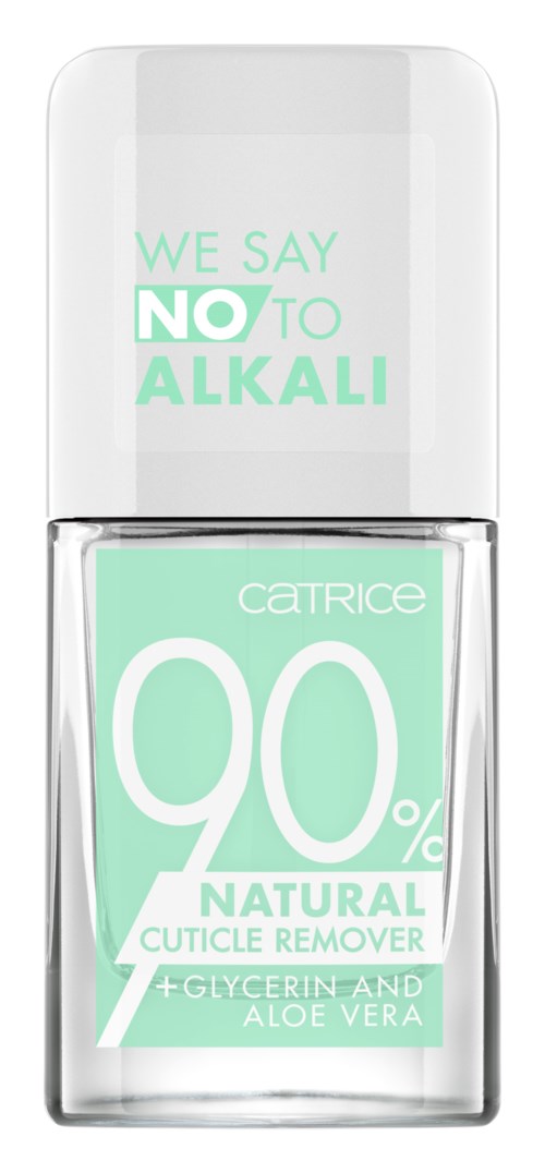Valkoinen pullo, jossa vihreä teksti sanoo "We say NO to alkali" ja sisältää suuren "90%" luonnollisista ainesosista ja aloe verasta.