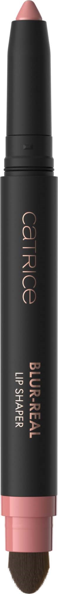 Zweifacher Lippenstift mit rosa Spitze und schwarzem Körper von Catrice, für Lippen-Make-up.