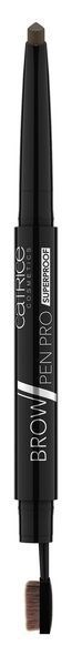 Ein schwarzer Augenbrauenstift mit einer Bürste auf der Seite und dem Label "BROW PEN PRO".