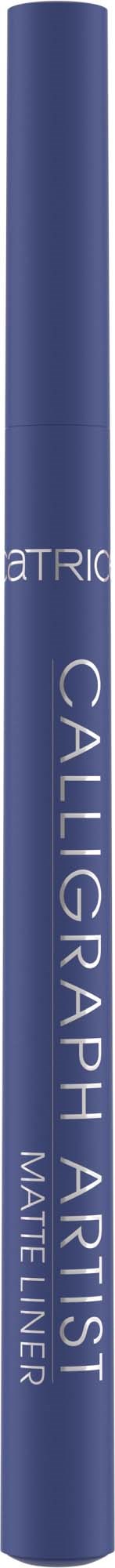 En blå eyelinerstift merket 'Caligraph Artist Matte Liner' står oppreist.