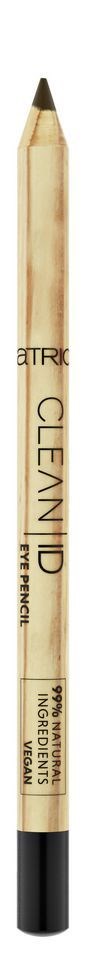 En beigefärgad penna med svart spets och text, märkt 'CLEAND' och 'eyeliner'.