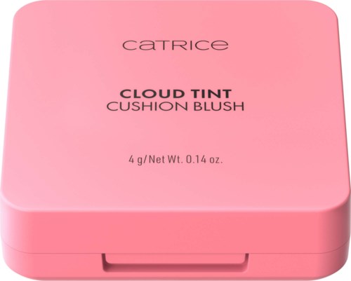 Pinke quadratische Compact-Box von Catrice mit schwarzen Texten für Produktname und Gewicht.