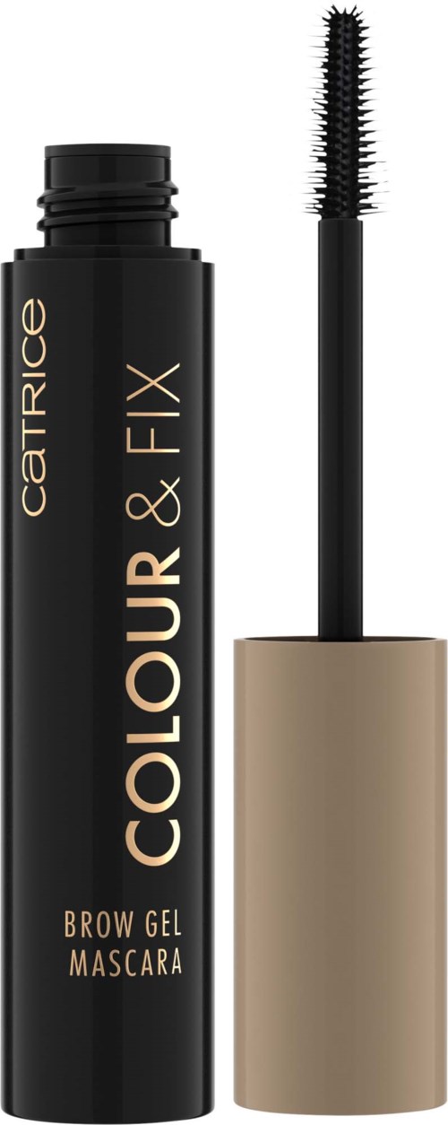 En svart tub med bryngel mascara med en beige kork och en vandra borste.