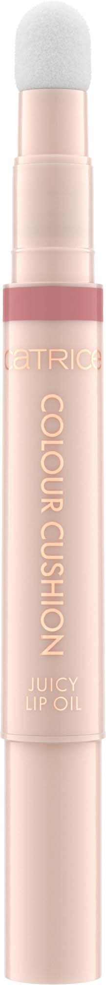 Een roze viltstift met sponspunt, gelabeld als Colour Cushion Juicy Lip Oil.