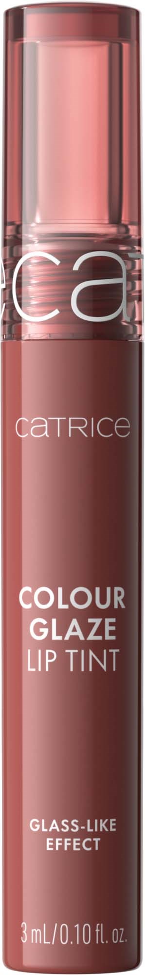 En rosa leppestift i tube merket Catrice Colour Glaze med glasslignende effekt, 3 ml eller 0,10 fl oz.