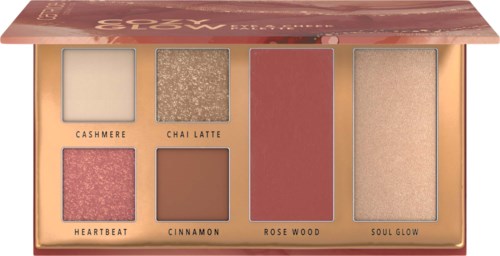 En makeup- palett med sex nyanser som heter Cashmere, Chai Latte, Heartbeat, Cinnamon, Rose Wood och Soul Glow.