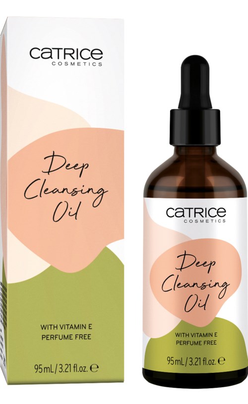 A brown bottle with a dropper and a label that reads 'Deep Cleansing Oil'. The box matches the bottle's label design.