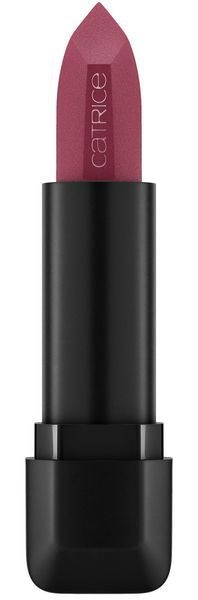 Ein Lippenstift in einer schwarzen Hülse mit einem pinken Farbton und dem Markennamen 'catrice'.
