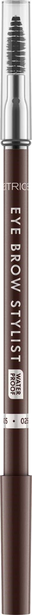 A makeup product called Eye Brow Stylists in a pencil form with a built-in brush.