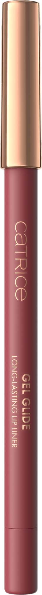 Een Catrice vloeibare lippenstift in roze tint met gouden dop.