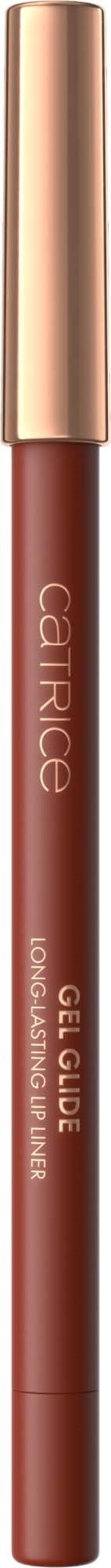 Een bruin lipgloss met een goudkleurige dop, gemarkeerd 'catrice'.