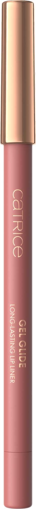 Een roze lipgloss met een gouden dop, met de tekst "eautre GEL GLOSS".