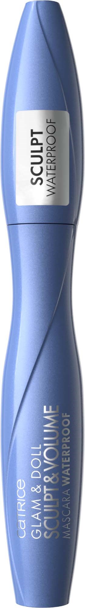 Sininen ripsivihreä, jossa lukee "Beautiful, Sculpt, Waterproof".