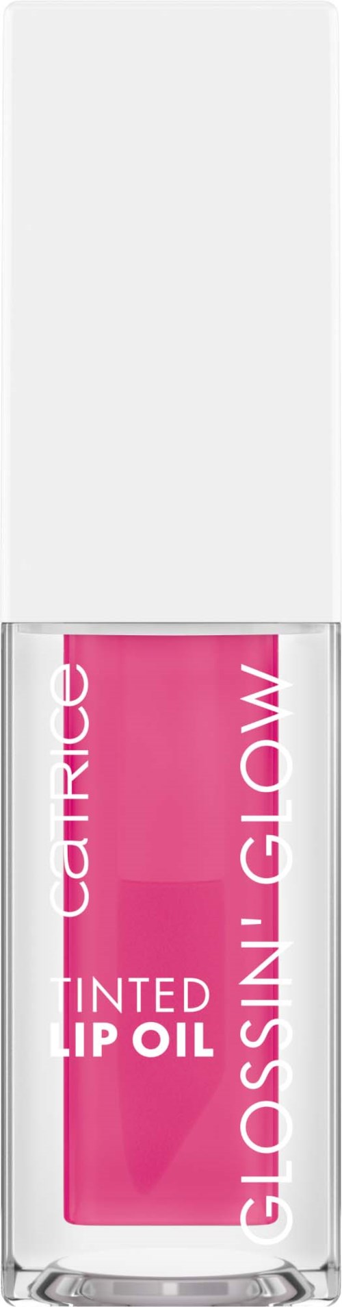Pinkki kynsilakkapullo, jossa valkoinen korkki, merkki 'Garnier Intense Oil Glossil Glow'.
