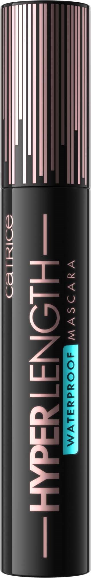 Schwarzer Hyper Night Mascara-Tuben mit glänzendem pink-weiß gestreiftem Deckel.
