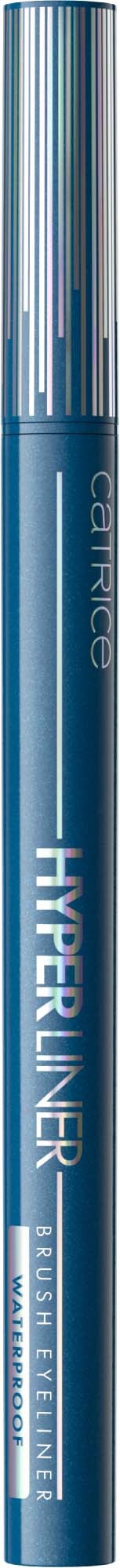 Blauer Eyelinerstift mit durchsichtigem Deckel und blauer Tinte.