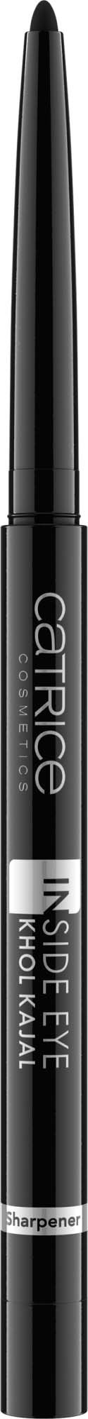 En svart eyelinspenna med en tunn spets, märkt "Inside Eye" och "Kohl & Khol".